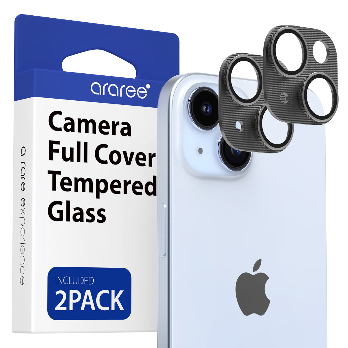 iPhone 15 | iPhone 15 Plus 2-pack Camera Protector by Araree in Black
