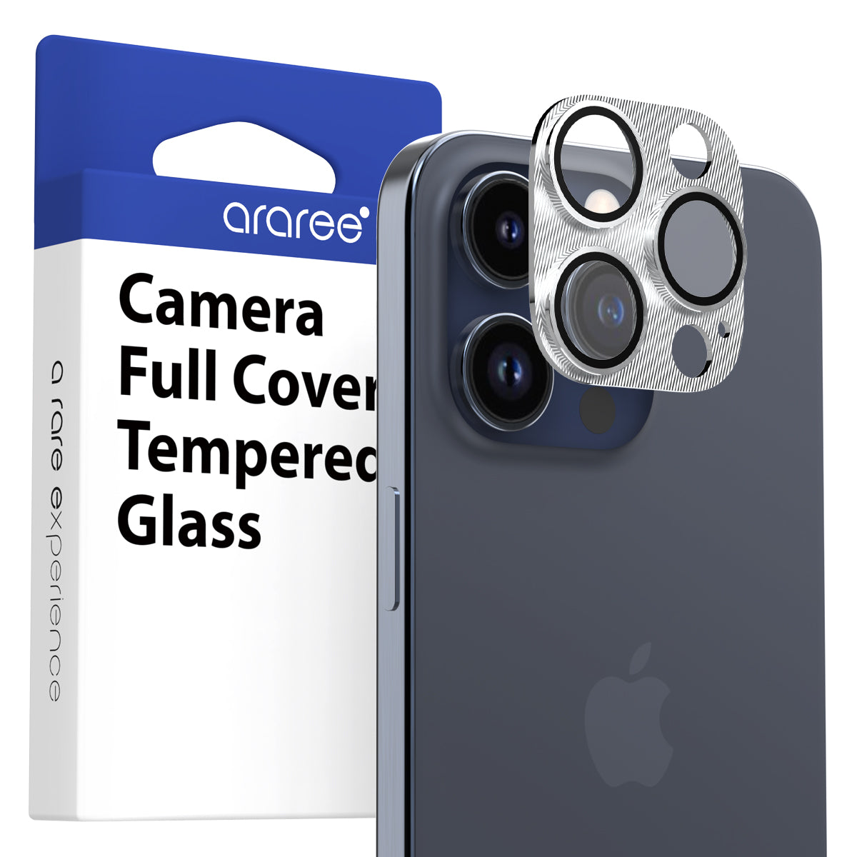 iPhone 15 Pro | iPhone 15 Pro Max Camera Protector in Metal Silver