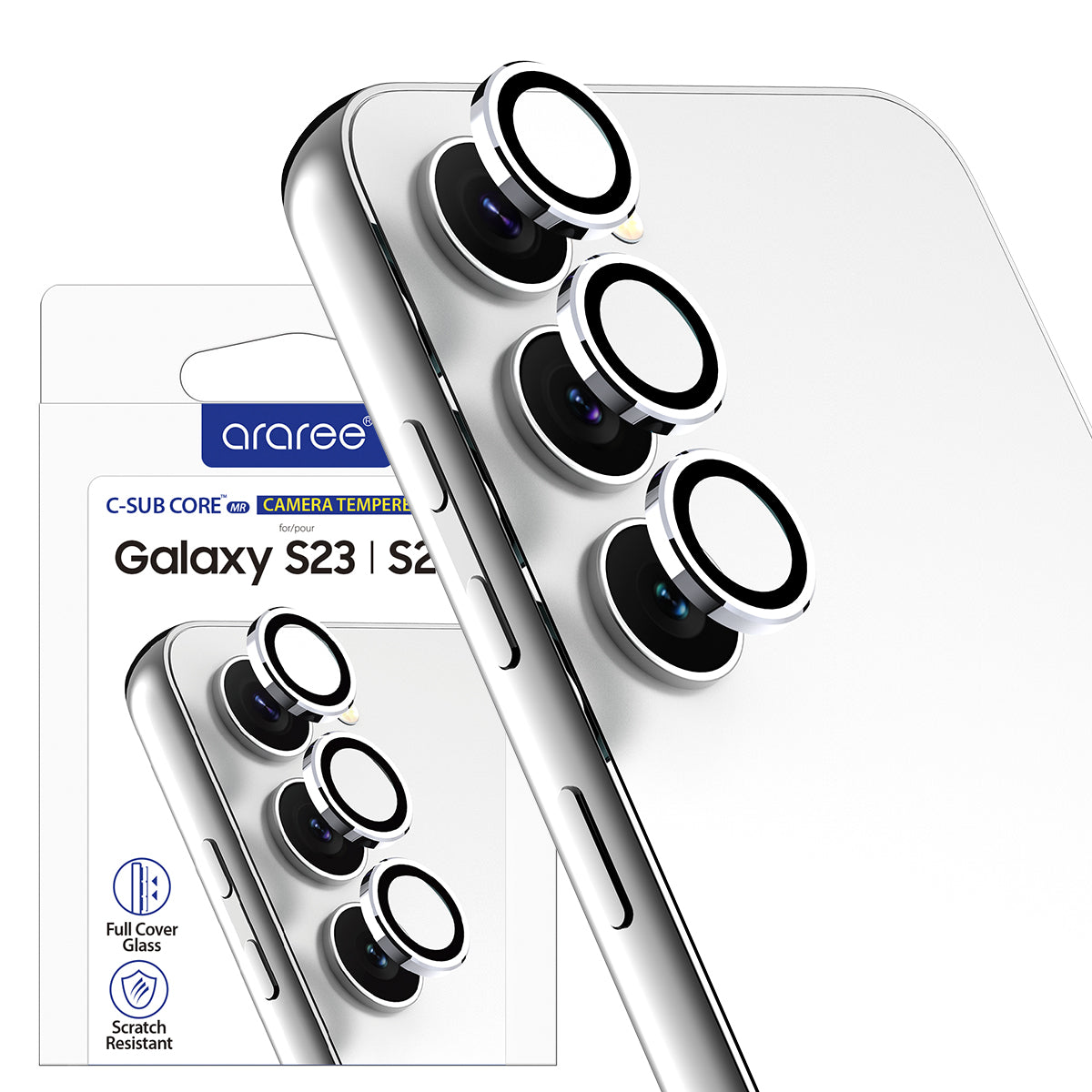 Galaxy S23/S23 Plus Camera Tempered Glass Protector by Araree - C-Sub Core MR