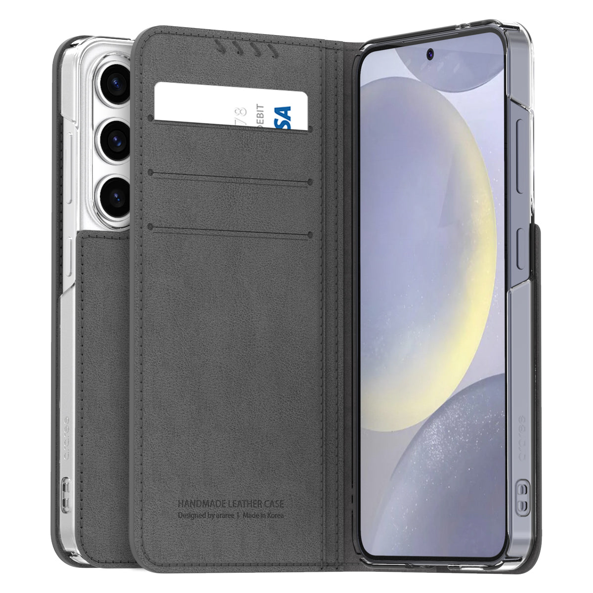 Samsung Galaxy S24 Mustang Diary in Charcoal Gray by Araree